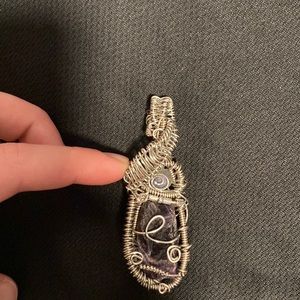 Wire wrapped amethyst pendent